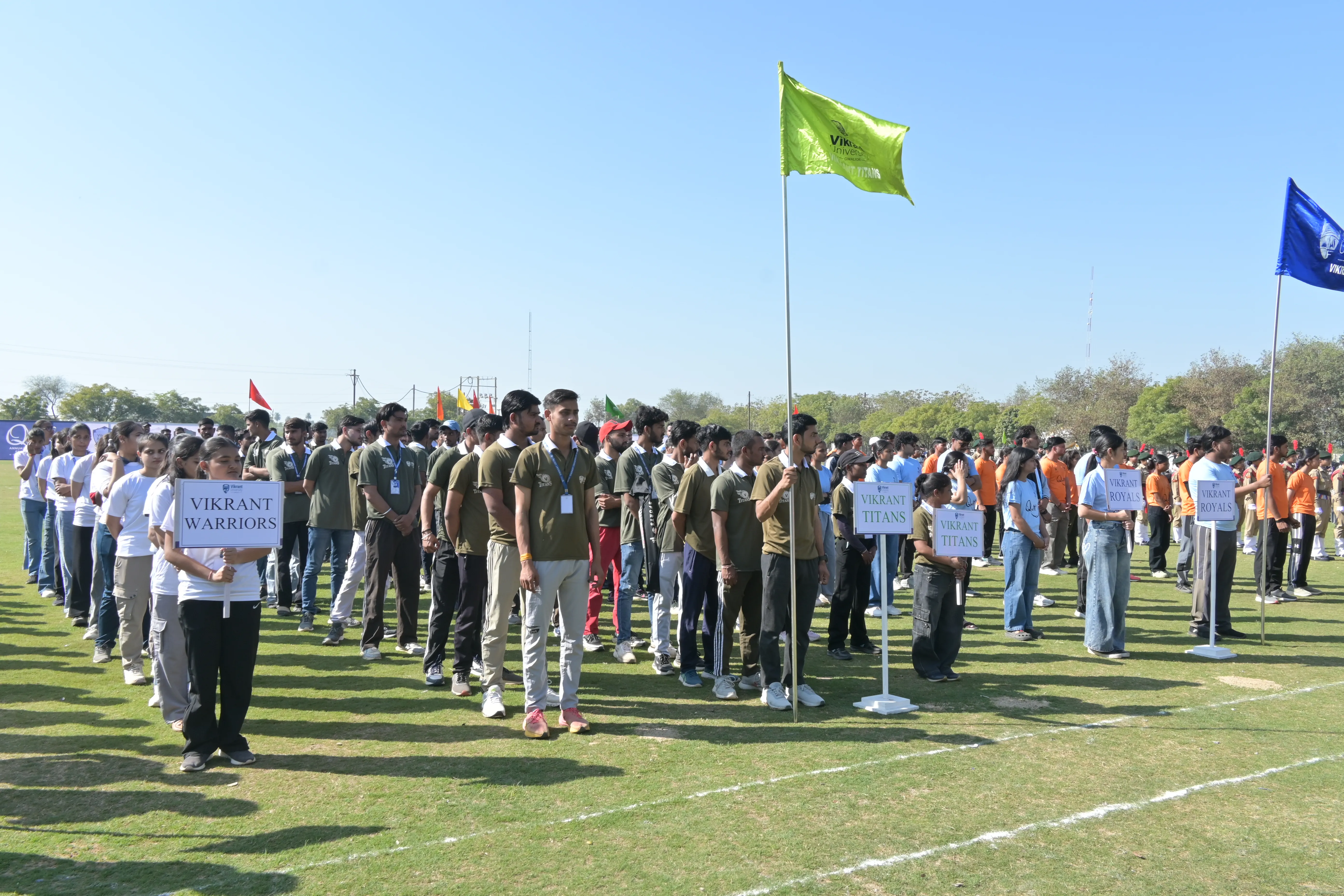 Flag march at queurth